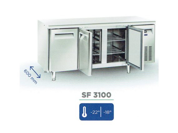 Tavolo refrigerato SF 3100 inox, 230 litri - 18/-22°.
